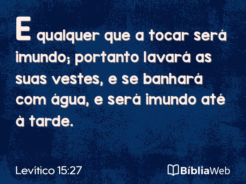 Levítico 15:27 em imagem para compartilhar