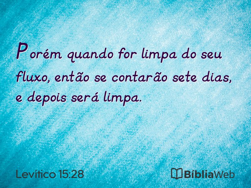 Levítico 15:28 em imagem para compartilhar