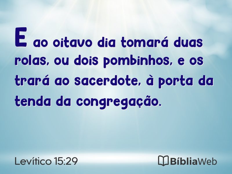 Levítico 15:29 em imagem para compartilhar