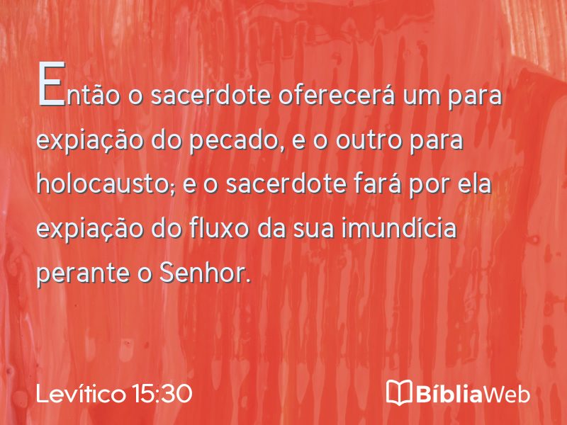 Levítico 15:30 em imagem para compartilhar