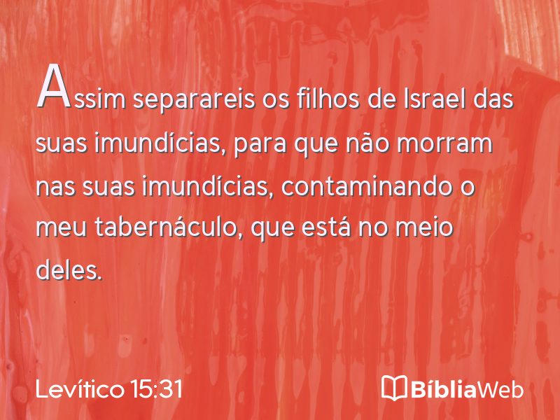 Levítico 15:31 em imagem para compartilhar