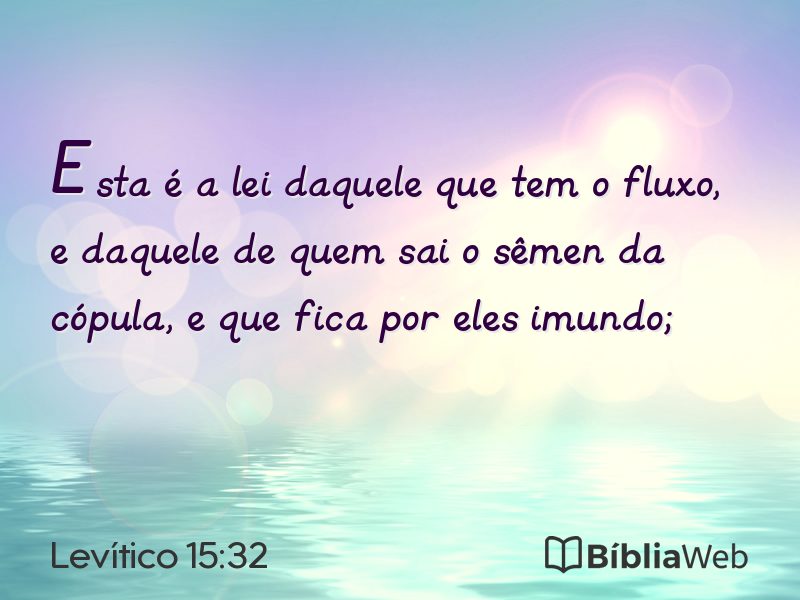 Levítico 15:32 em imagem para compartilhar