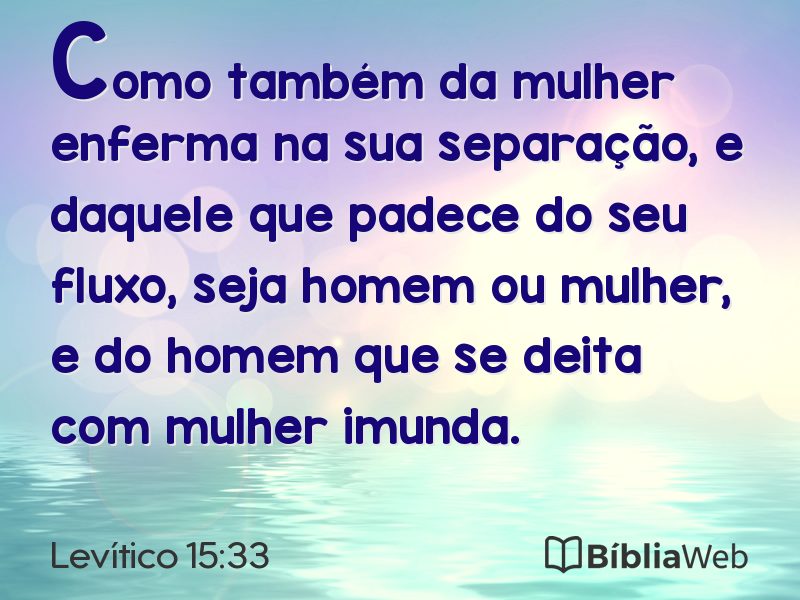 Levítico 15:33 em imagem para compartilhar