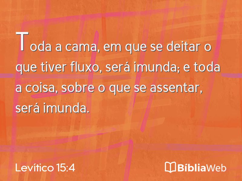 Levítico 15:4 em imagem para compartilhar