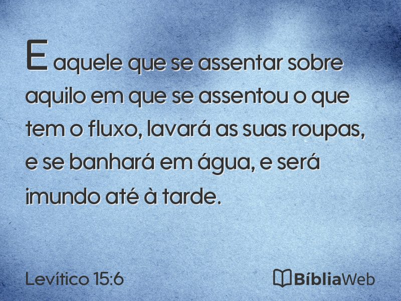 Levítico 15:6 em imagem para compartilhar