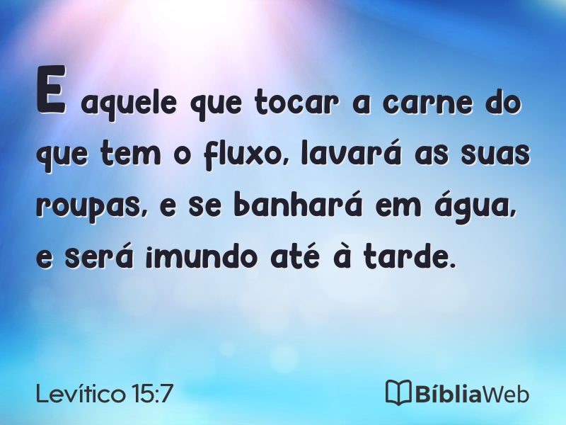 Levítico 15:7 em imagem para compartilhar