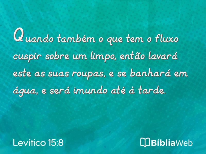 Levítico 15:8 em imagem para compartilhar