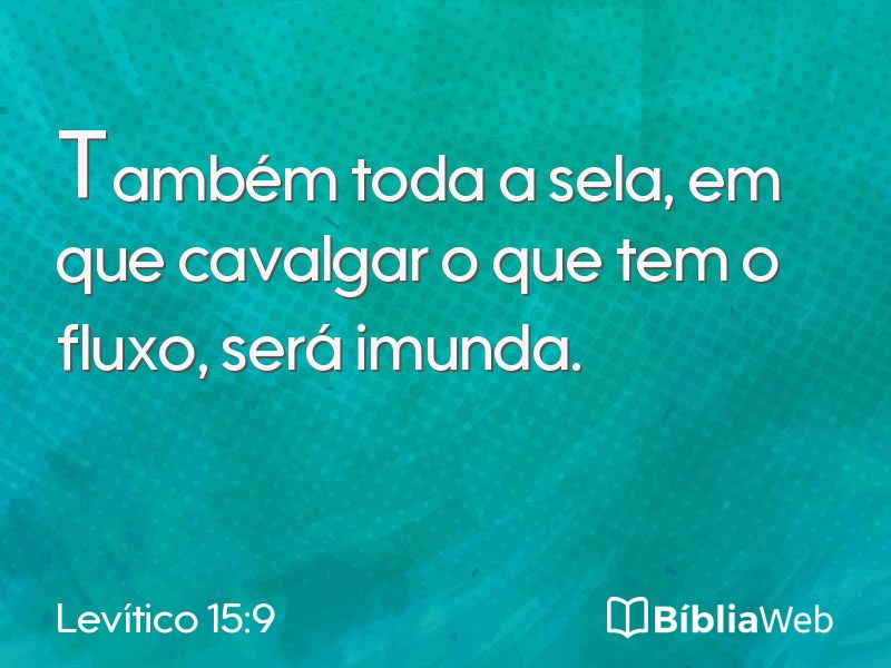 Levítico 15:9 em imagem para compartilhar