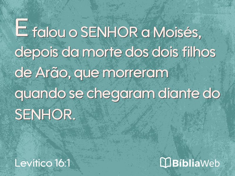 Levítico 16:1 em imagem para compartilhar