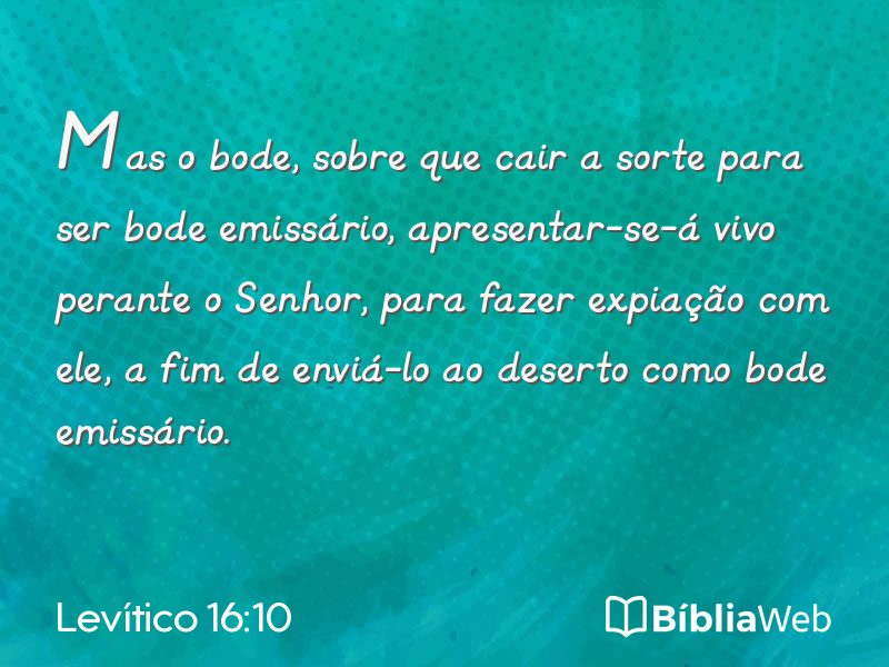 Levítico 16:10 em imagem para compartilhar
