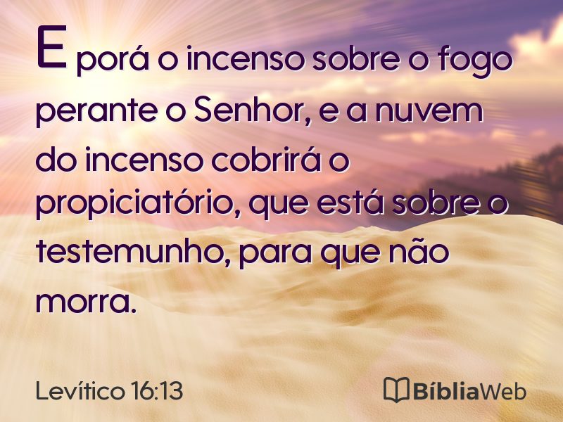 Levítico 16:13 em imagem para compartilhar