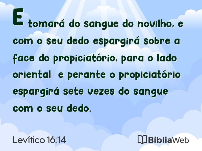Levítico 16:14 em imagem para compartilhar