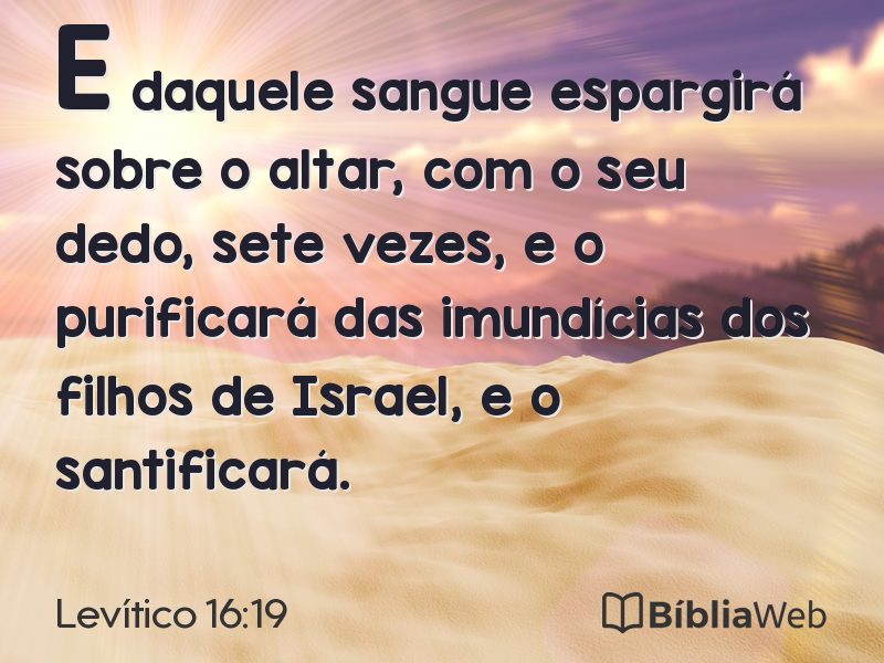 Levítico 16:19 em imagem para compartilhar