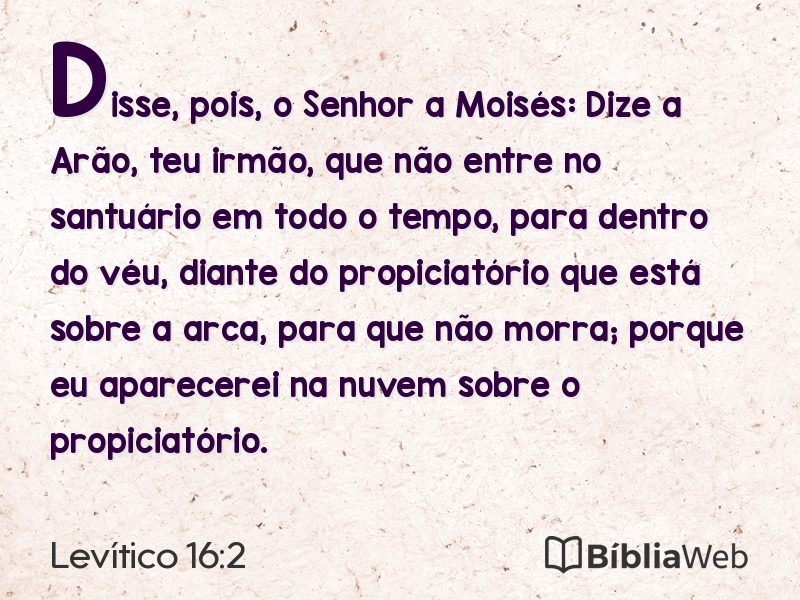 Levítico 16:2 em imagem para compartilhar