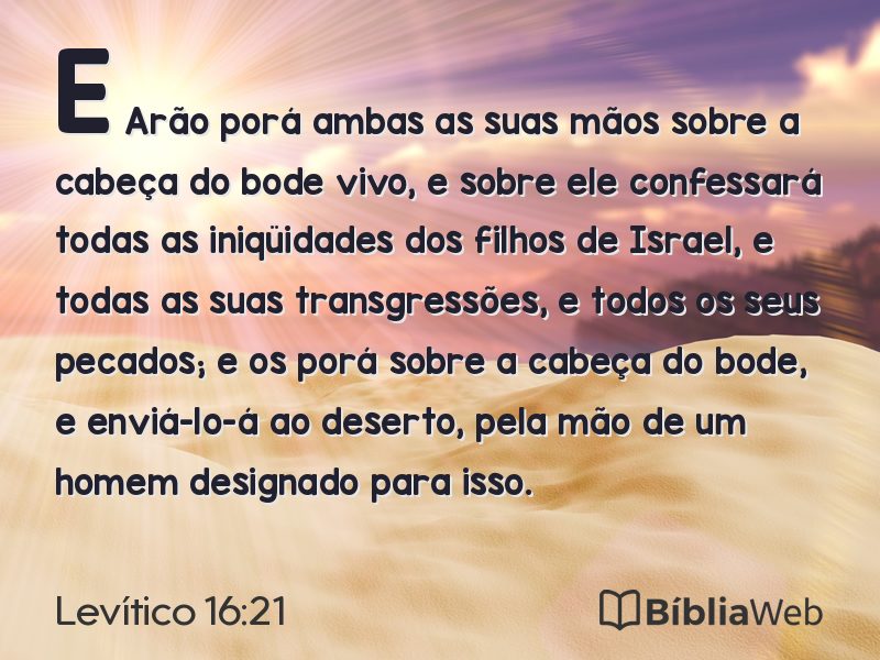 Levítico 16:21 em imagem para compartilhar