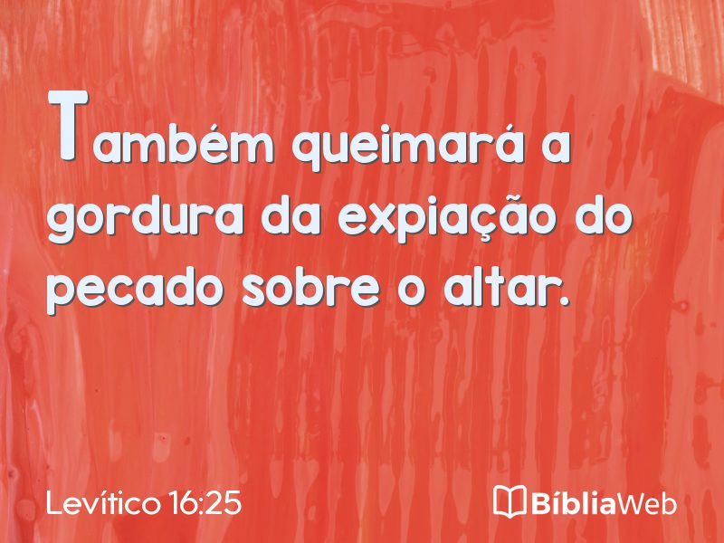 Levítico 16:25 em imagem para compartilhar