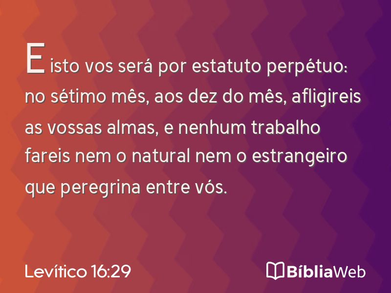 Levítico 16:29 em imagem para compartilhar