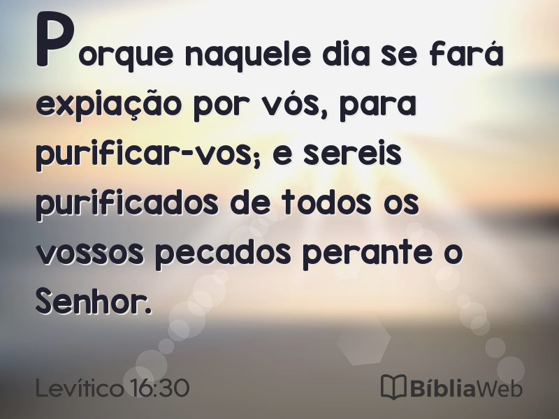 Levítico 16:30 em imagem para compartilhar
