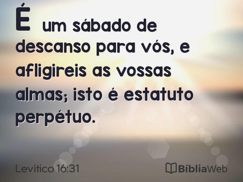 Levítico 16:31 em imagem para compartilhar