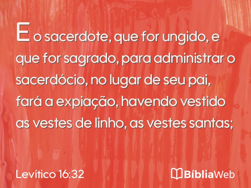 Levítico 16:32 em imagem para compartilhar