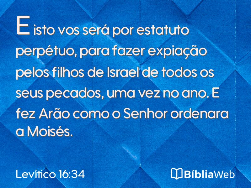 Levítico 16:34 em imagem para compartilhar