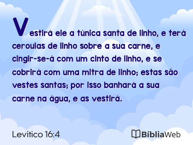 Levítico 16:4 em imagem para compartilhar