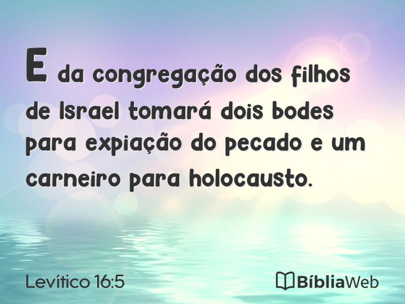 Levítico 16:5 em imagem para compartilhar