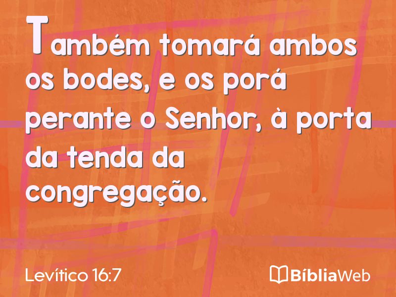 Levítico 16:7 em imagem para compartilhar