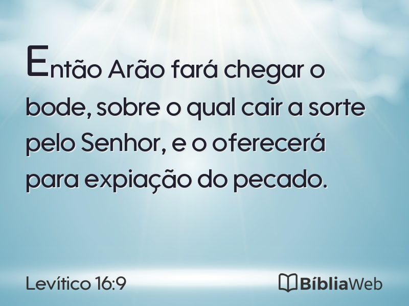 Levítico 16:9 em imagem para compartilhar