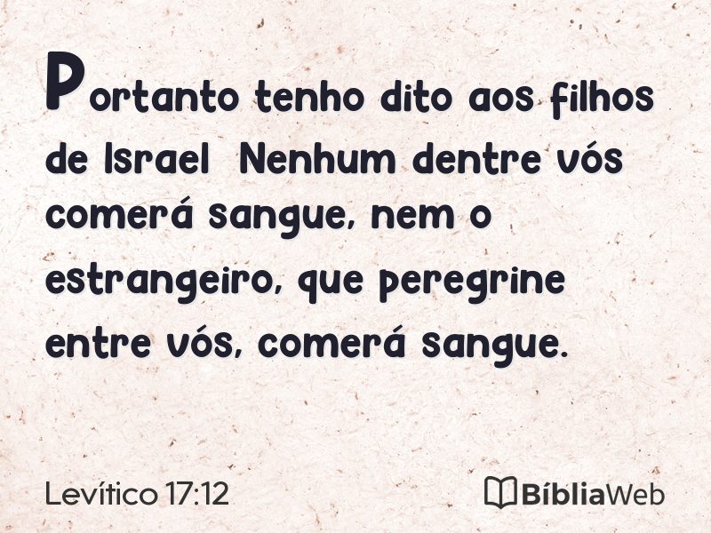 Levítico 17:12 em imagem para compartilhar