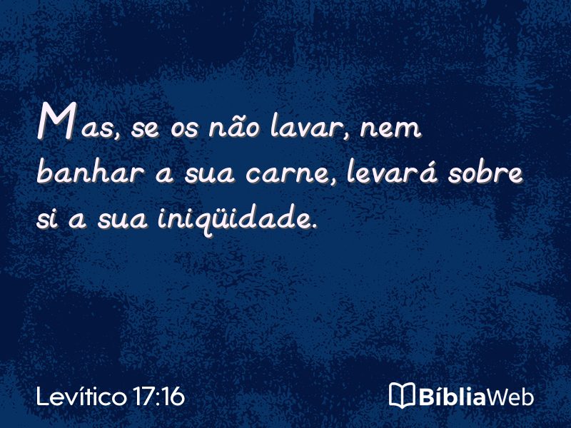 Levítico 17:16 em imagem para compartilhar
