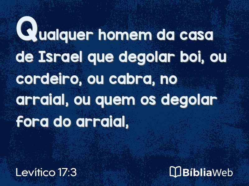 Levítico 17:3 em imagem para compartilhar