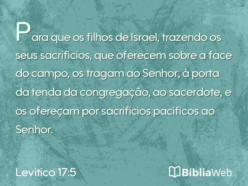 Levítico 17:5 em imagem para compartilhar