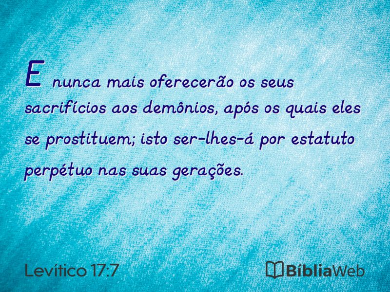 Levítico 17:7 em imagem para compartilhar