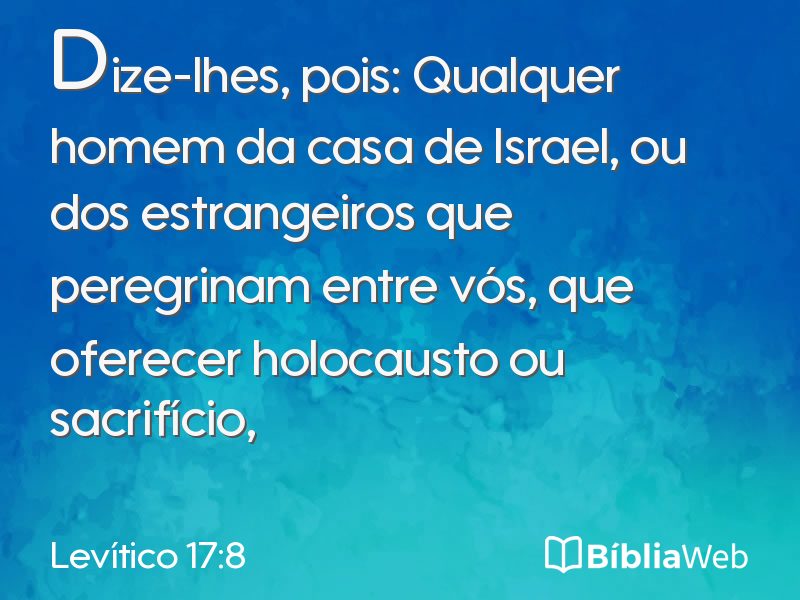 Levítico 17:8 em imagem para compartilhar