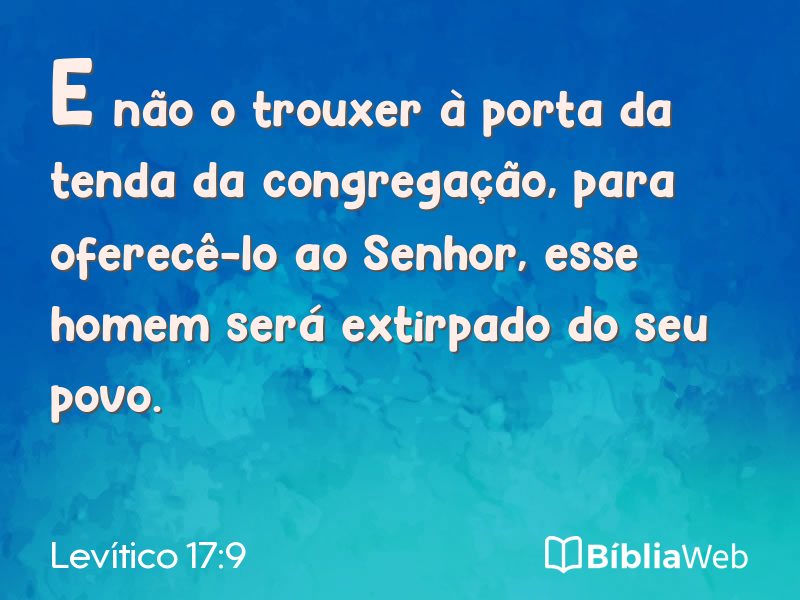 Levítico 17:9 em imagem para compartilhar