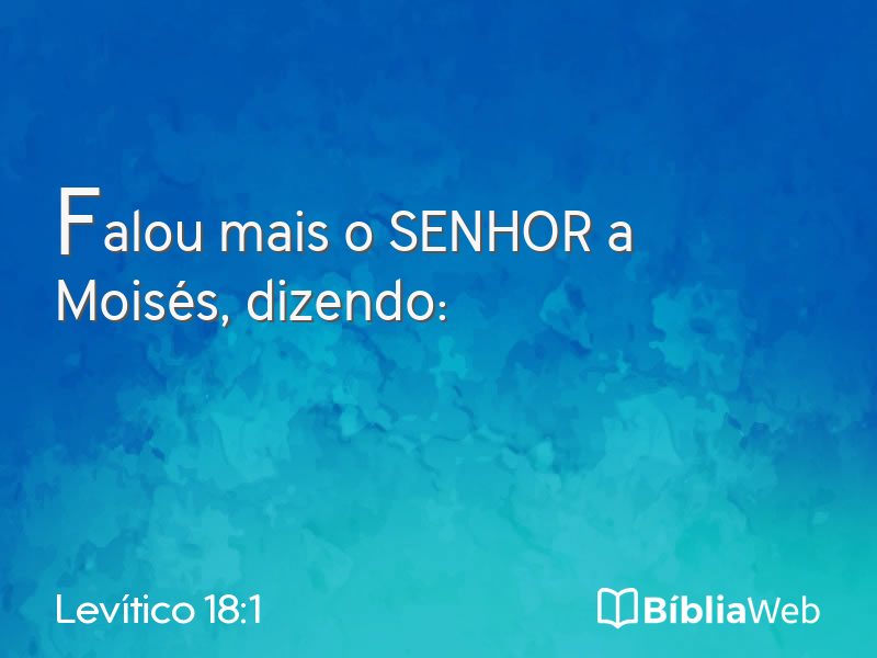 Levítico 18:1 em imagem para compartilhar