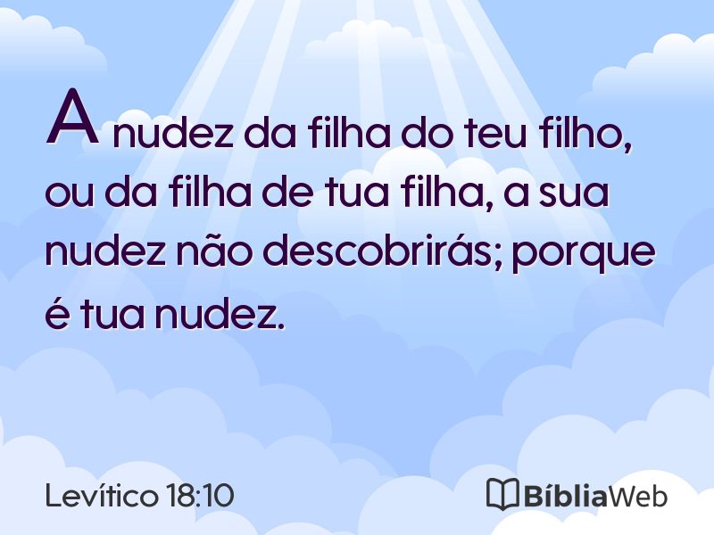 Levítico 18:10 em imagem para compartilhar