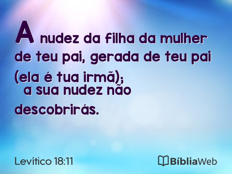 Levítico 18:11 em imagem para compartilhar