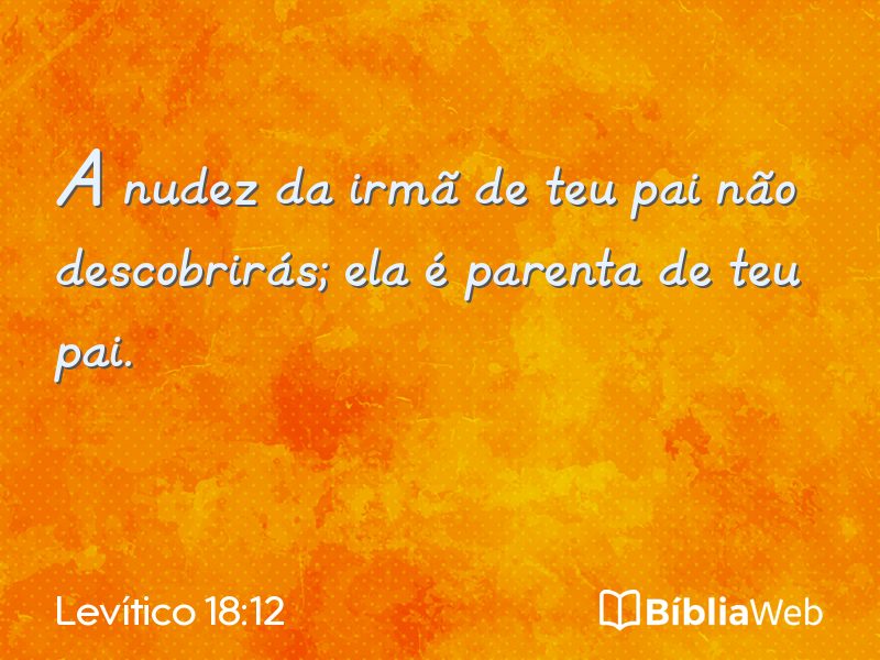 Levítico 18:12 em imagem para compartilhar