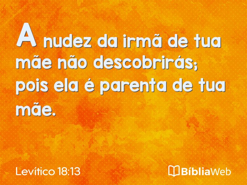 Levítico 18:13 em imagem para compartilhar