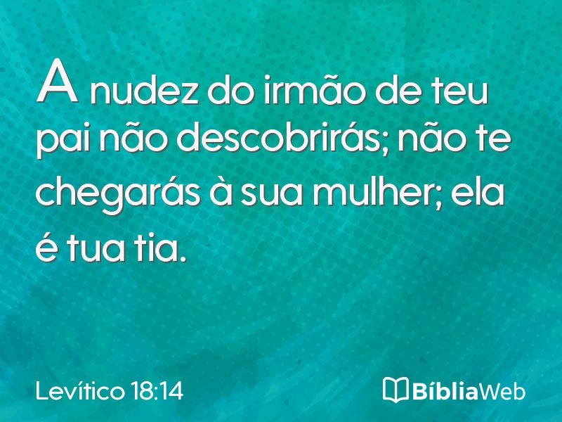 Levítico 18:14 em imagem para compartilhar