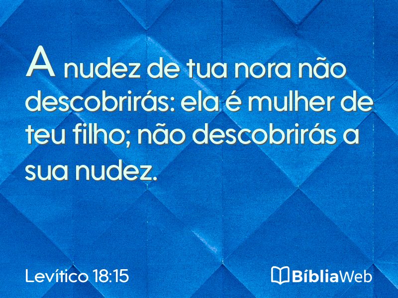 Levítico 18:15 em imagem para compartilhar