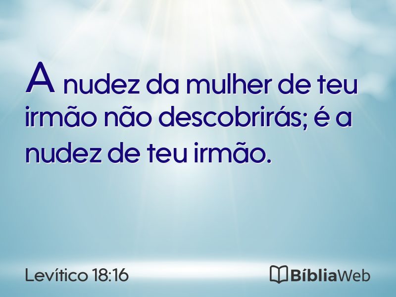 Levítico 18:16 em imagem para compartilhar