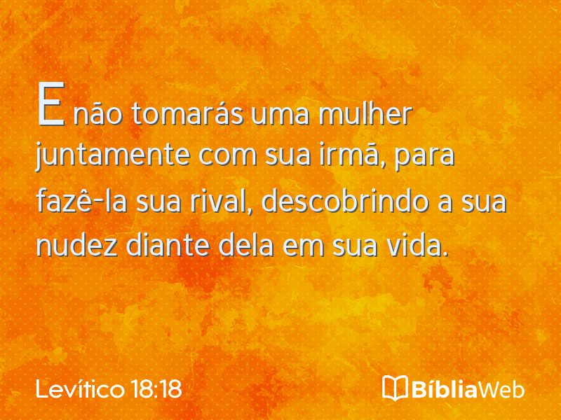 Levítico 18:18 em imagem para compartilhar