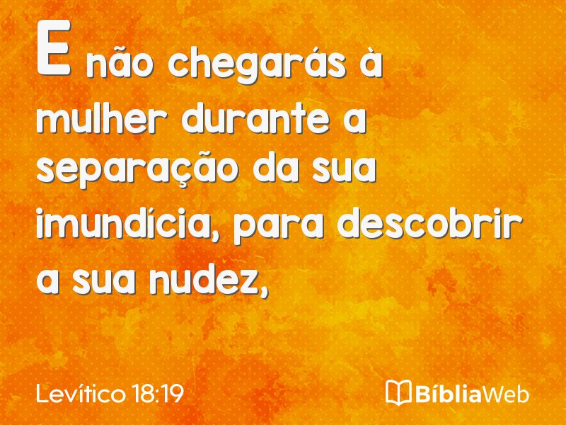 Levítico 18:19 em imagem para compartilhar