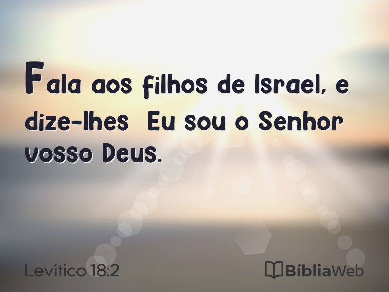 Levítico 18:2 em imagem para compartilhar