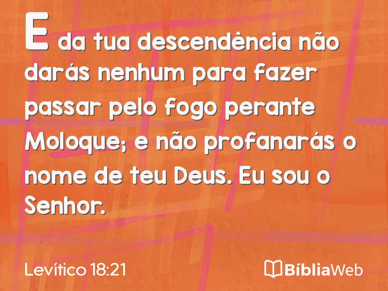 Levítico 18:21 em imagem para compartilhar