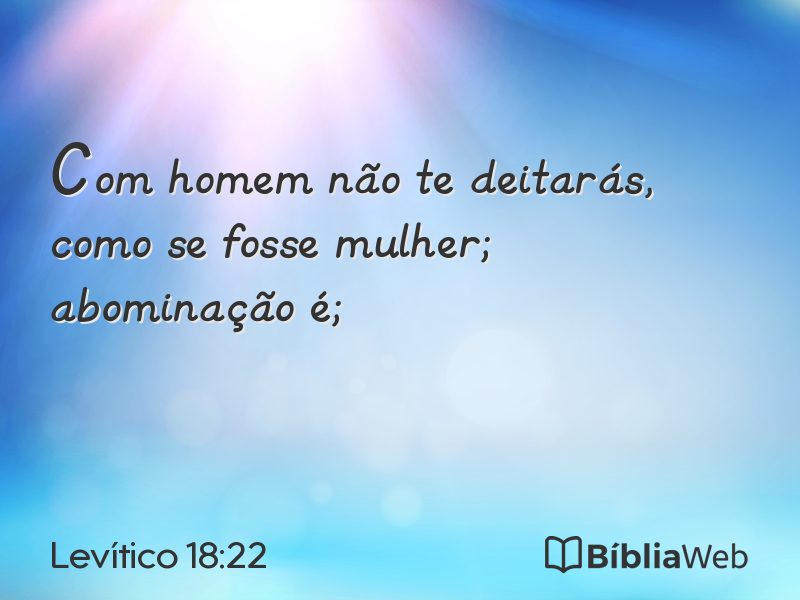 Levítico 18:22 em imagem para compartilhar