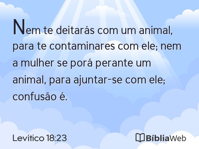 Levítico 18:23 em imagem para compartilhar